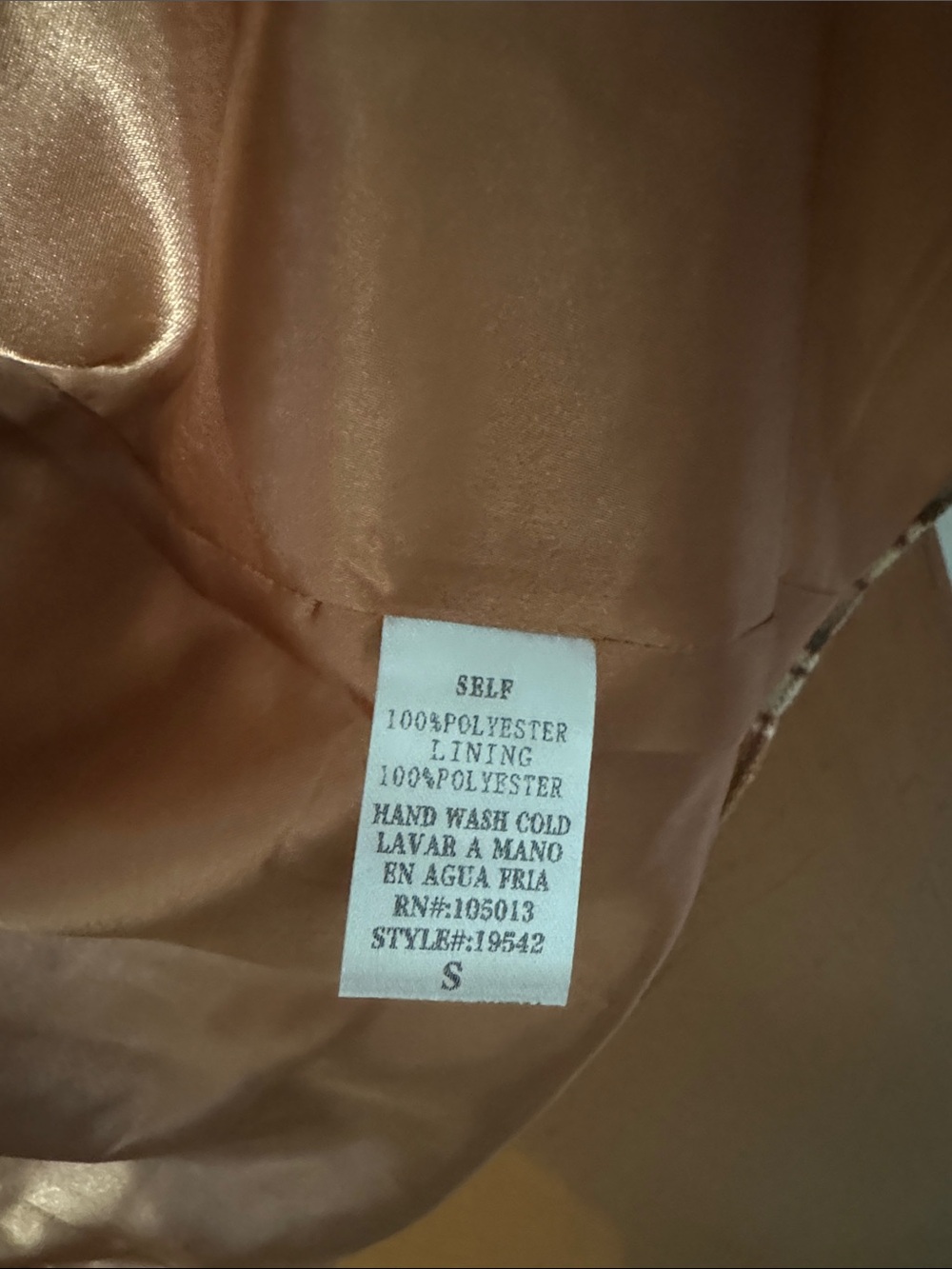 ANDREE BY UNIT Brown Rust Plaid Trench Coat - Picture 3 of 4